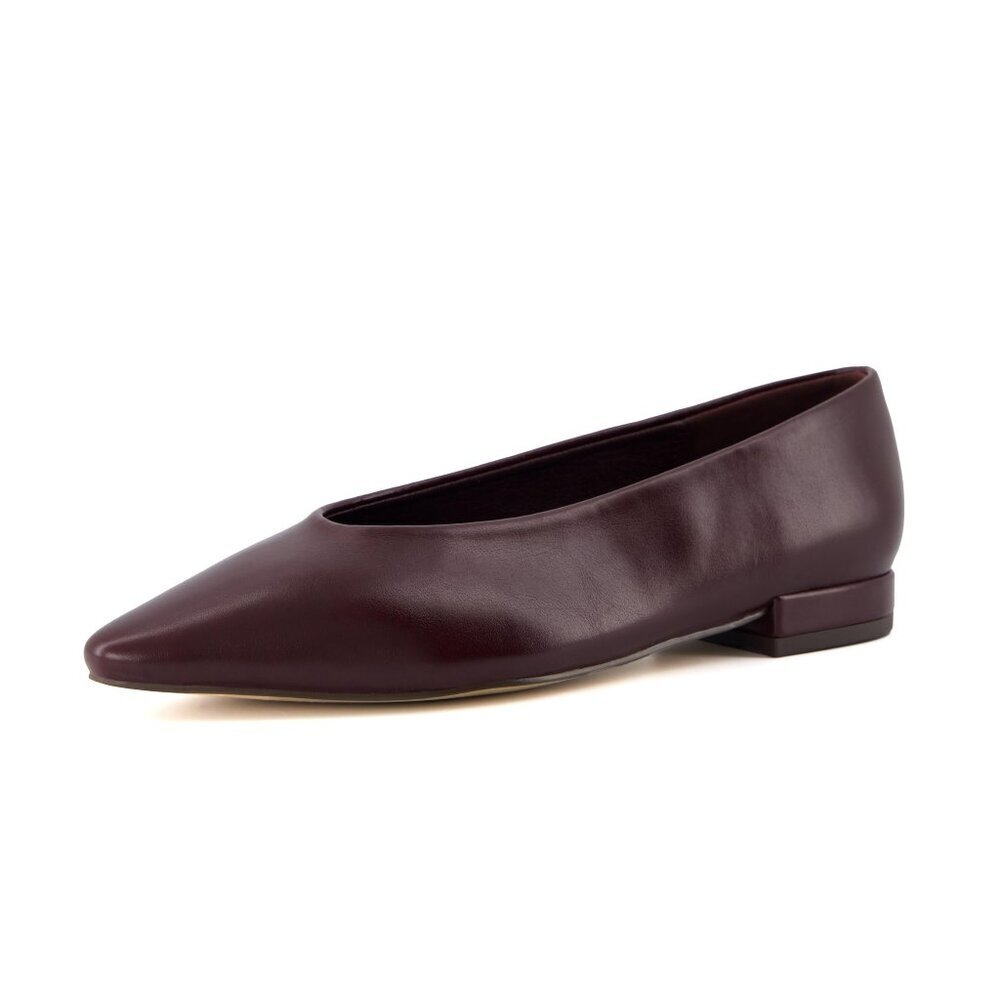 Women's Pointed Toe Slip-On Flats with Memory Foam, Wide Widths Available